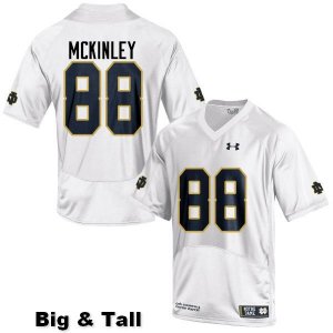 Notre Dame Fighting Irish Men's Javon McKinley #88 White Under Armour Authentic Stitched Big & Tall College NCAA Football Jersey HMU5299BA